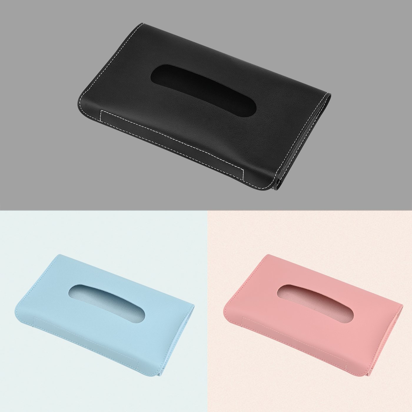 Factory Wholesale Cheap Price High Quality PU Leather Car Sun Visor Masked Holder for Car Sun Visor Tissue Holder
