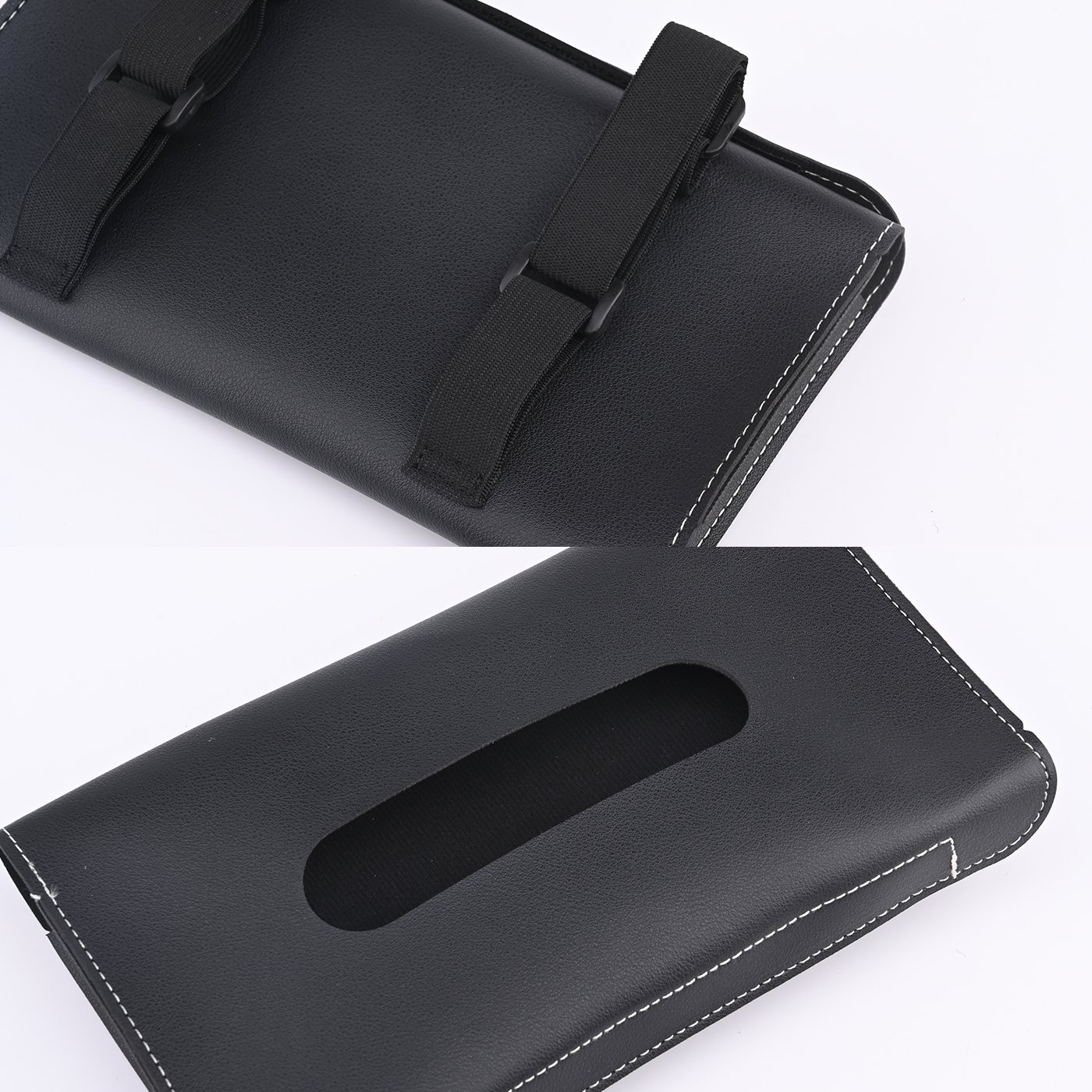 Factory Wholesale Cheap Price High Quality PU Leather Car Sun Visor Masked Holder for Car Sun Visor Tissue Holder