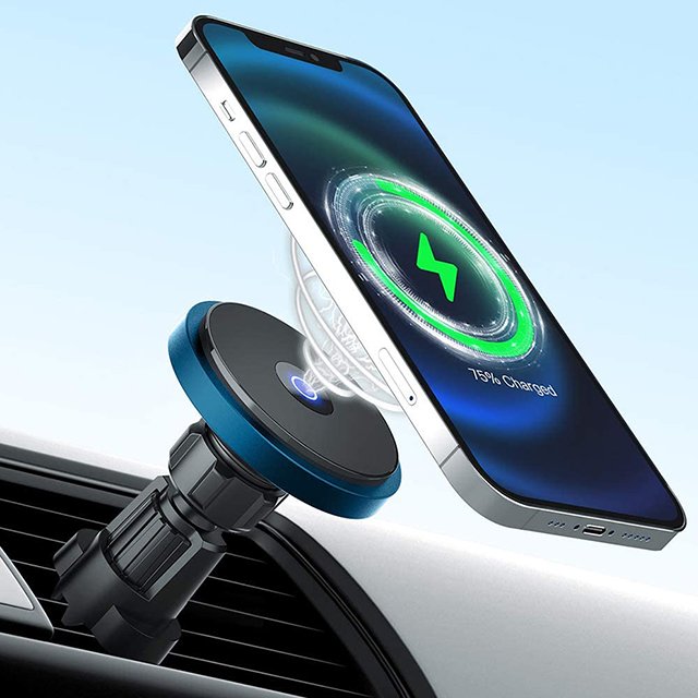 15W Fast Charge Magnetic Wireless Charger Car Mount For Iphone 15/14/13/12 Series Magnet Car Phone Holder