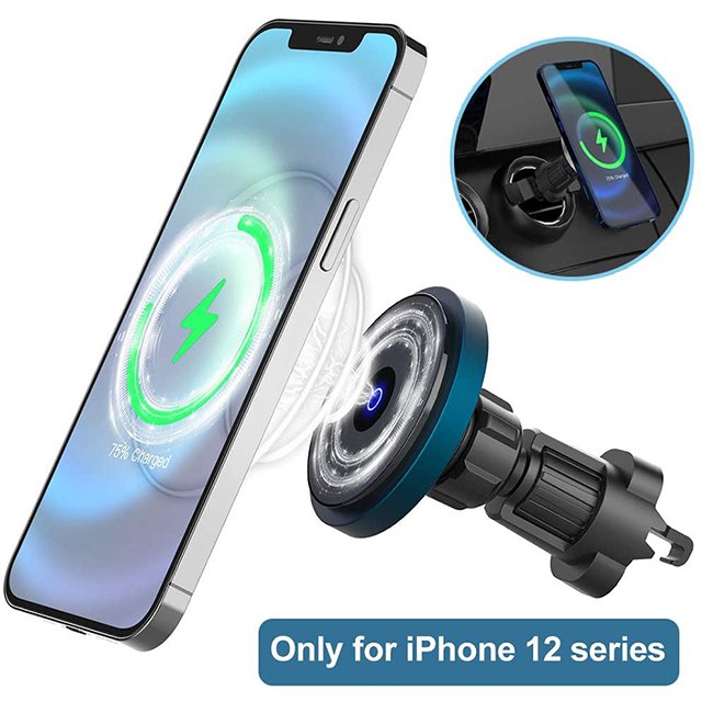 15W Fast Charge Magnetic Wireless Charger Car Mount For Iphone 15/14/13/12 Series Magnet Car Phone Holder