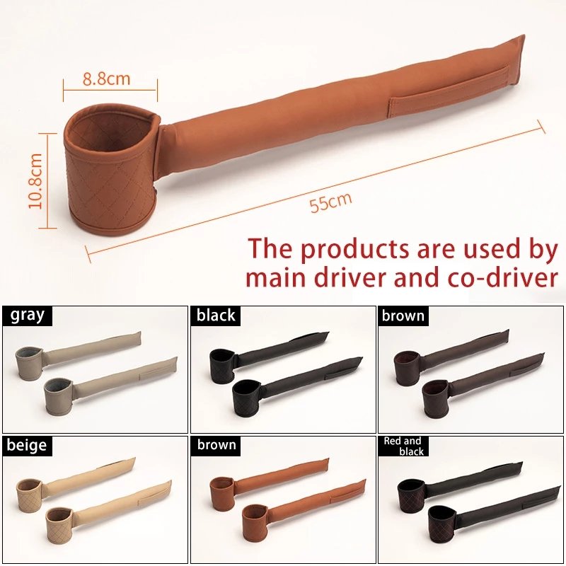 Multifunction Car Seat Gap Filler Pockets Leather Pad Phone Cards Holder Custom Logo Organizer