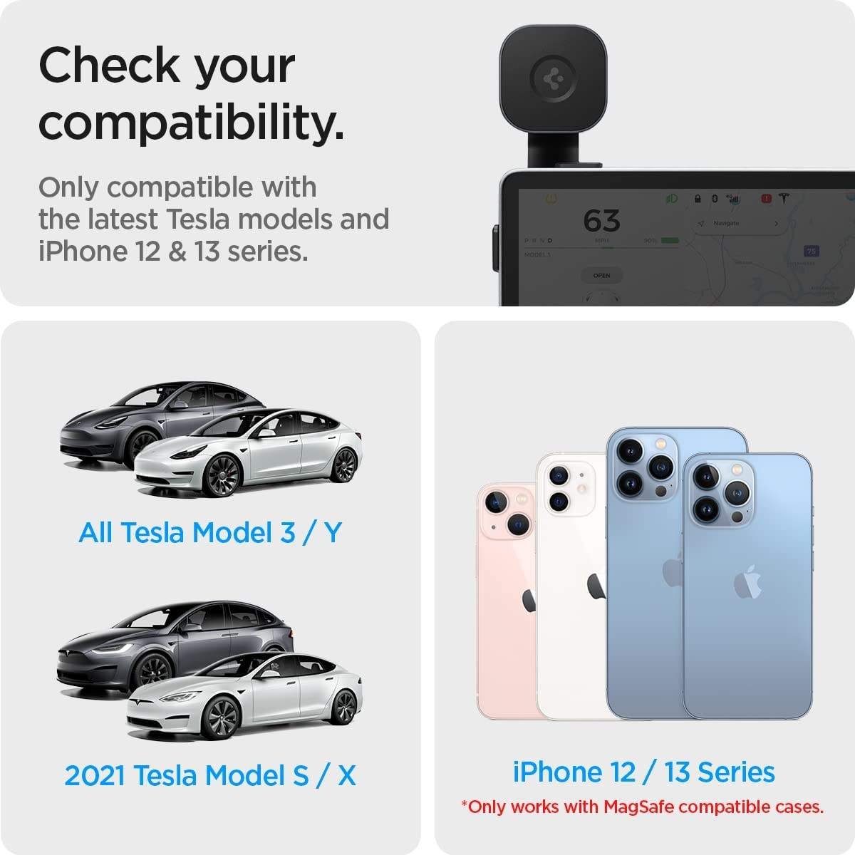 2023 NEW Original Factory Folding Magnetic Car Phone Holder Magnet MagSafe Design Mobile Phone Holder for Tesla Accessories
