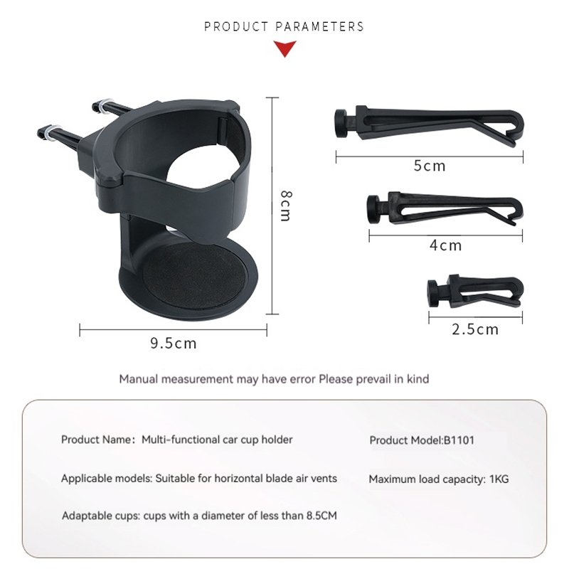 2024 Water Cup Car Holder Factory Air Vent Water Cup Holder Sturdy And Durable Holder Clear Design Factory Wholesale