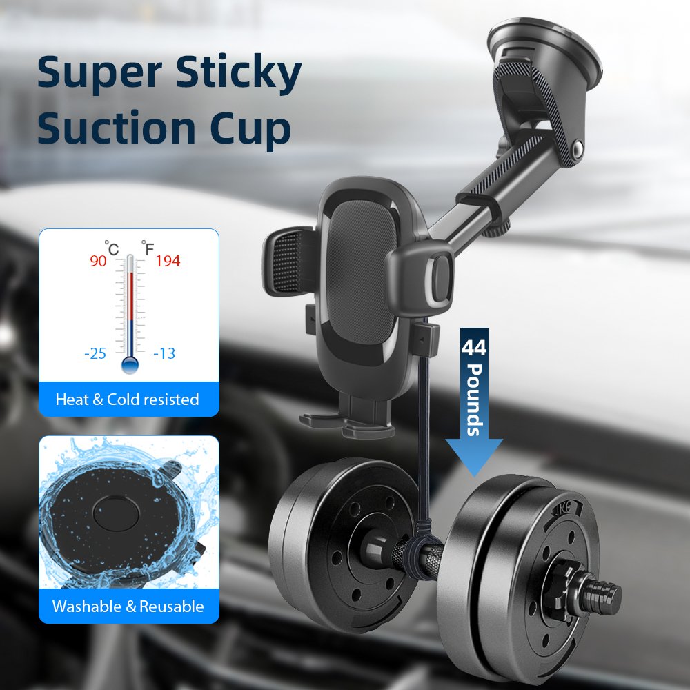 Taiworld Windshield Universal Car Mount Phone Holder 360 Degree Rotation Retractable Mounting For Dashboard Car Phone Stand