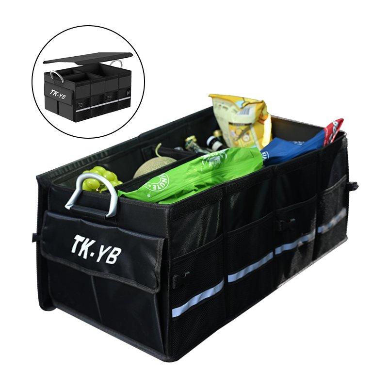 New Car Trunk Organizer Box Folding 66L Large capacity Auto Multiuse Storage Bag Stowing For Car Storage Box 1680D oxford fabric