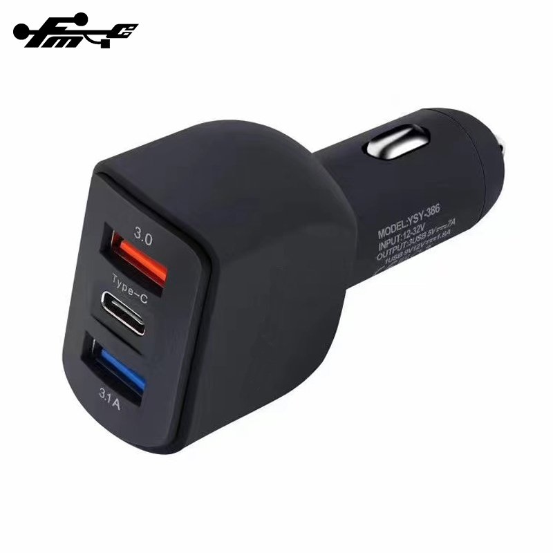 Multi 3 Ports USB Type-c Car Charger Fast Charging for Pd Car Charger DC 5V 7A Mobile Phone QC3.0 Ainope Car Charger Adapter 35W