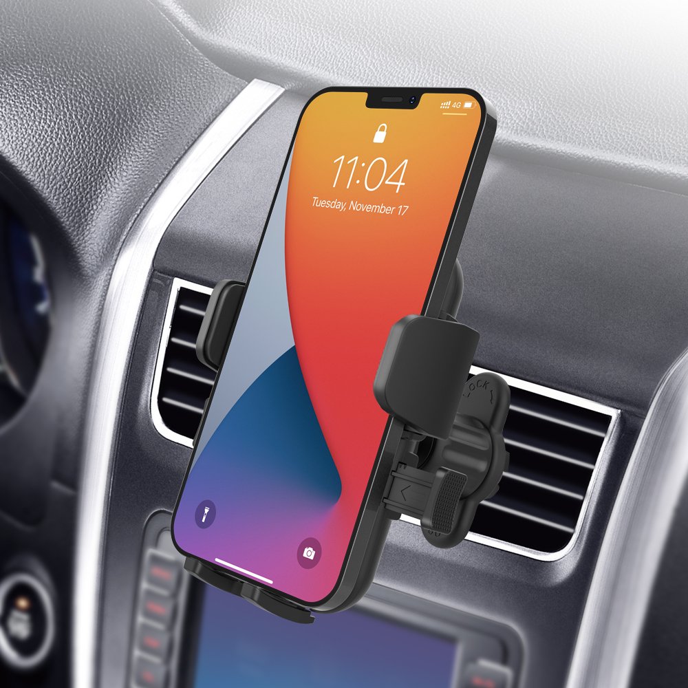 Custom Logo One Touch Air Vent Car Phone Mount Mini Universal Mobile Phone Holder with Unique Design