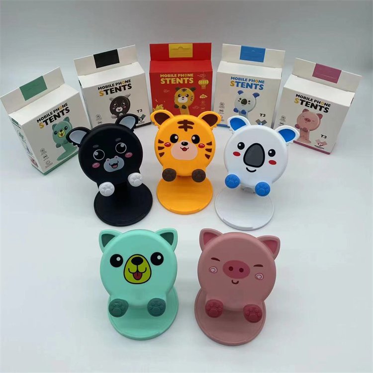 Desk Adjustable Cell Phone Stand Foldable Universal Cartoon Phone Holder For All Mobile Smart Phone Tablet
