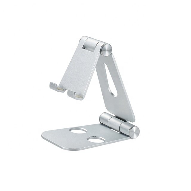 2024 New design adjustable aluminum Alloy Desk Mobile Phone Holder, Foldable table metal phone stand holder