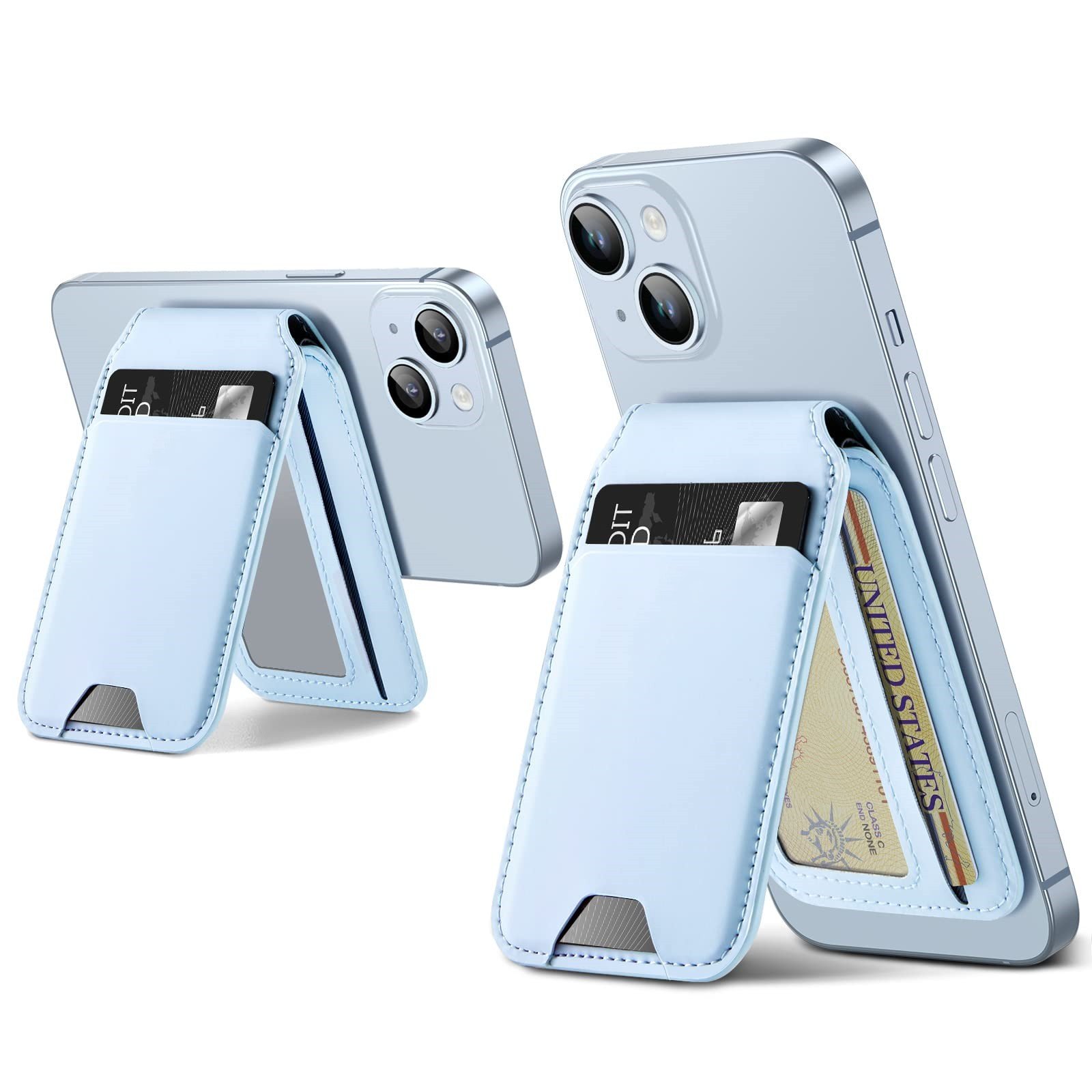 Custom Logo Printed Silicone Card Holder Phone Wallet With Stand Cell Phone Silicone Stand Card Holder Wallet