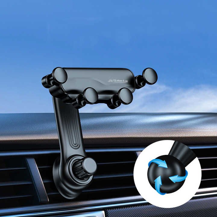 2024 Upgrade Anti-Hook Car Air Vent Mount 360 Degree Rotating One-Hand Operation Gravity Phone Car Holder Portable & Flexible