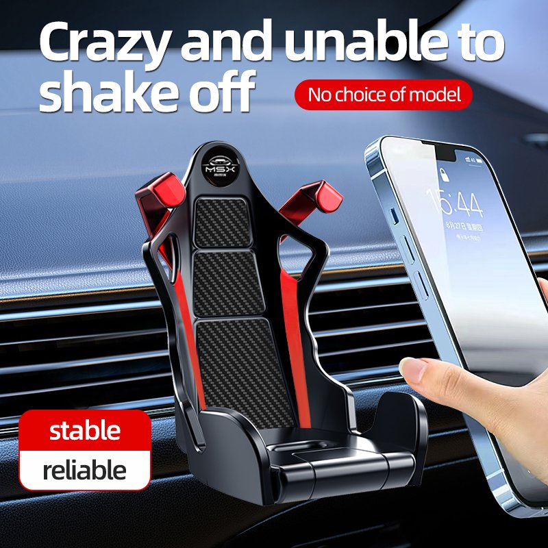 General Motors mobile phone stand 360 degrees free rotation for all phone outlet type car racing seat phone stand