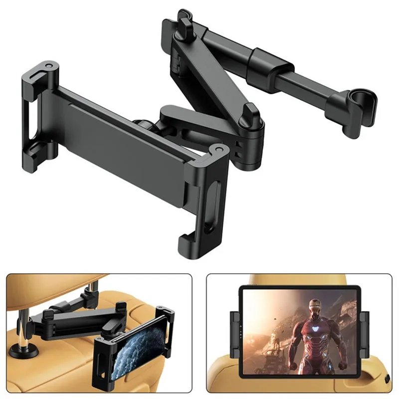 Hot Sale 360 Degree Rotating Tablet Stand Car Pillow Mobile Phone Holder Back Seat Headrest Mount Bracket for Ipad