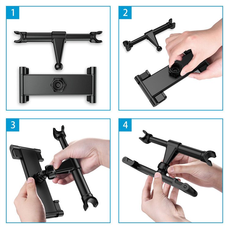 Hot Sale 360 Degree Rotating Tablet Stand Car Pillow Mobile Phone Holder Back Seat Headrest Mount Bracket for Ipad