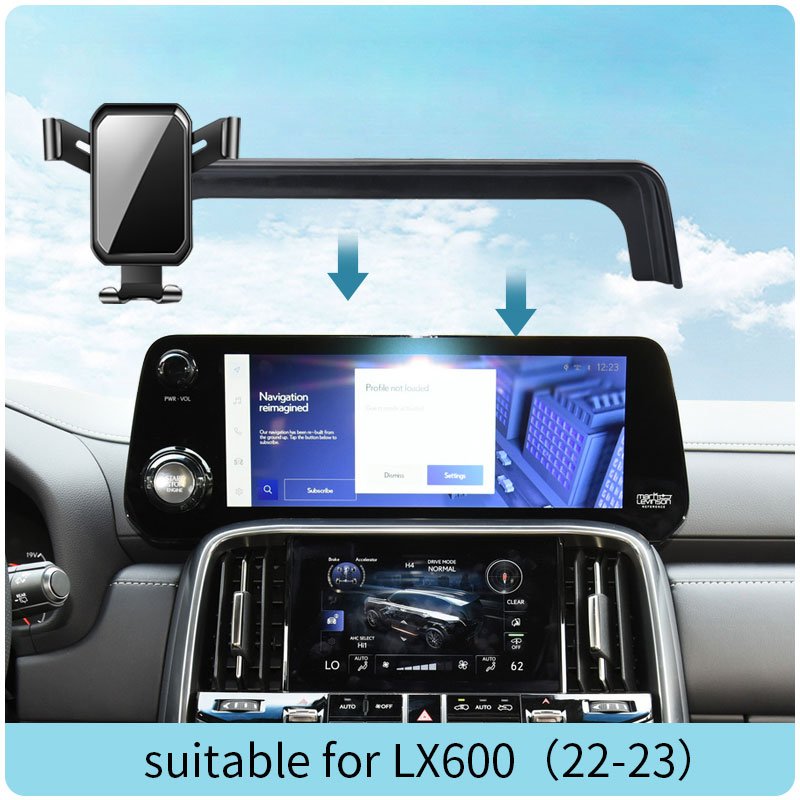 Suitable for Lexus LX600 2022-2023 Car Mobile phone car Mount Gravity ABS aluminum alloy Car product Mobile Phone Holder