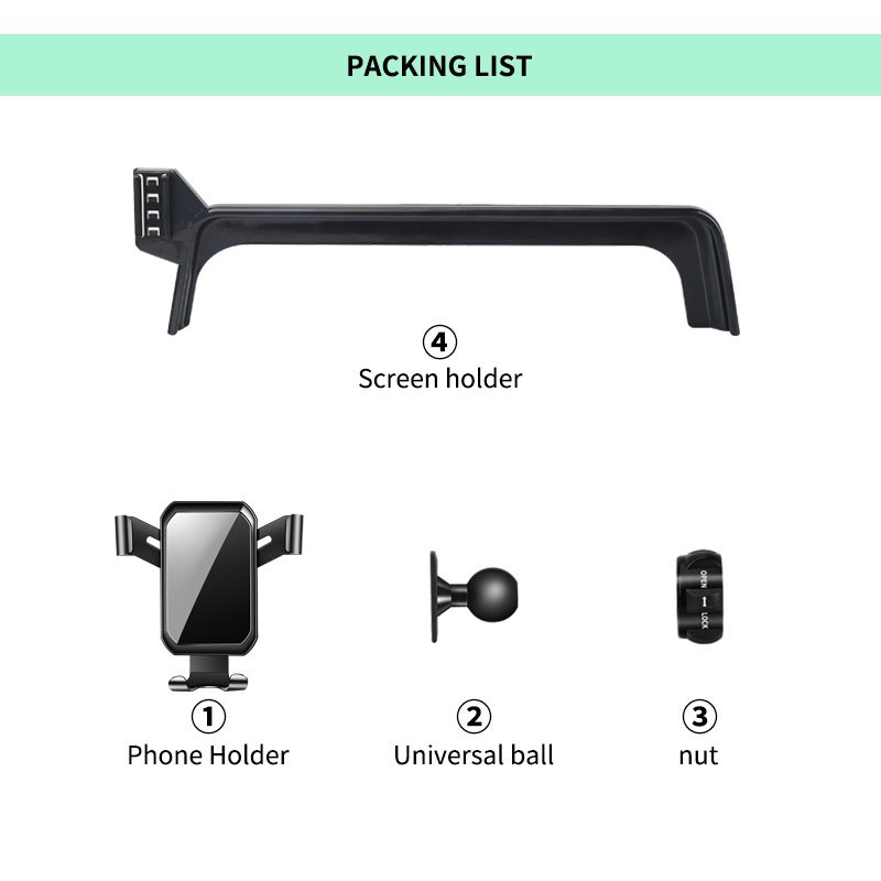 Suitable for Lexus LX600 2022-2023 Car Mobile phone car Mount Gravity ABS aluminum alloy Car product Mobile Phone Holder