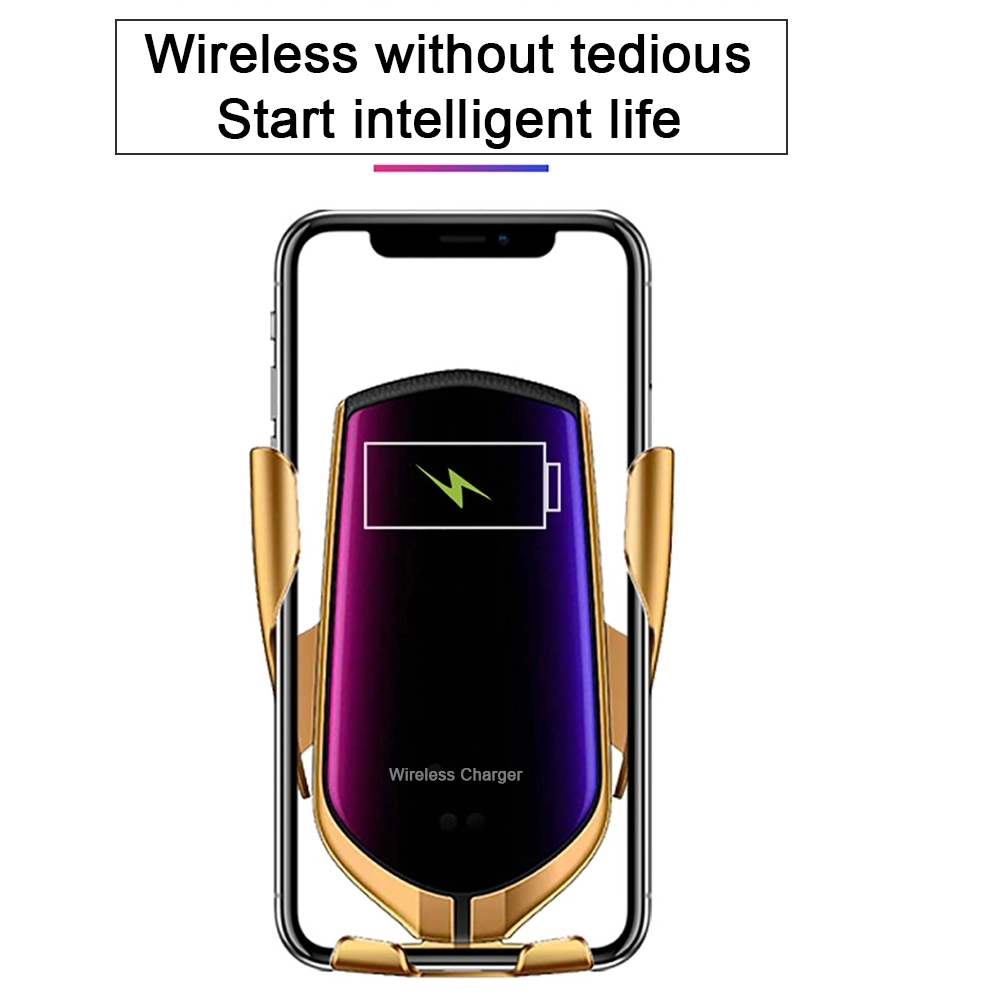 New 2 in 1 Fast Charging phone holder Q1 10W Car Wireless charger Automatic clamping Fast Car Phone Charger