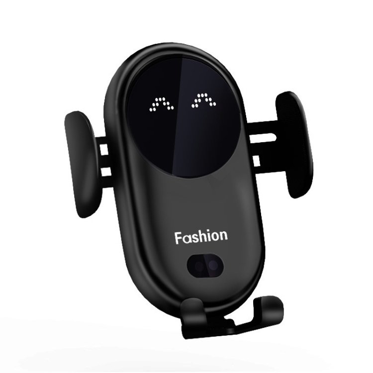 Custom Logo Auto Air Vent Car Phone Holder 10W 15W Fast Charging Intelligent Scaling LED Light Car Wireless Charger