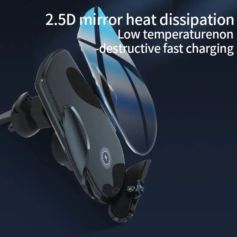 3 in 1 Car Wireless Charger Phone Holder Qi 15W Fast Charging Mount Auto-sensing Stand Charger With 3 magnetic suction interface