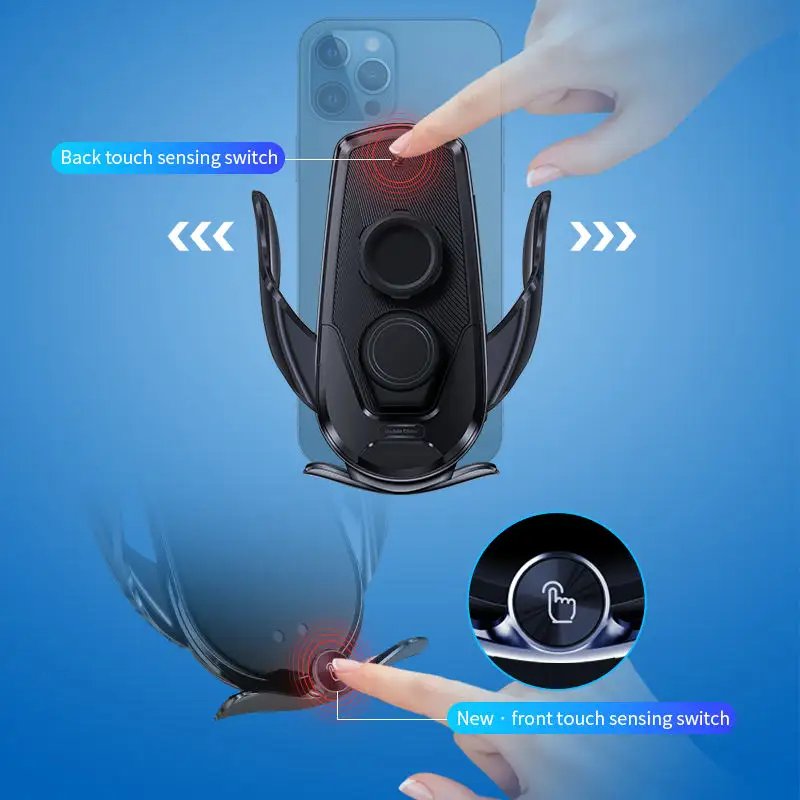 3 in 1 Car Wireless Charger Phone Holder Qi 15W Fast Charging Mount Auto-sensing Stand Charger With 3 magnetic suction interface