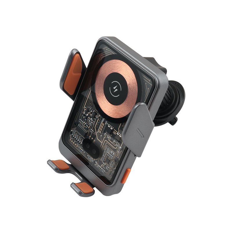 Transparent Retractable Electric Car Wireless Charger Stand Mount 15W Fast Magnetic Phone Charger with 3 head Airvent Car Holder