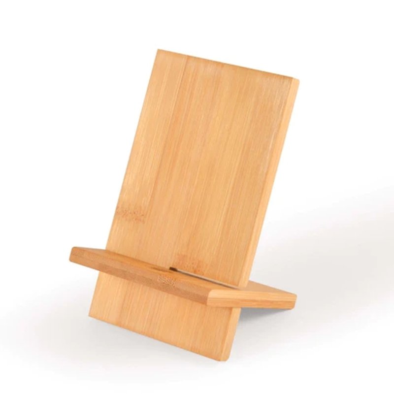 Multipurpose Desktop Bamboo Mobile Phone Stand Holder Portable Wood Standing Dock Station Display Stand for Smartphones Tablets