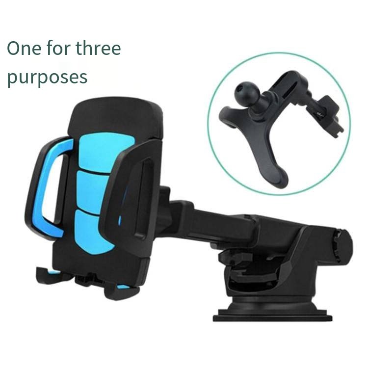 Car silicone phone holder telescopic rod suction cup dashboard glass dual-use car holder