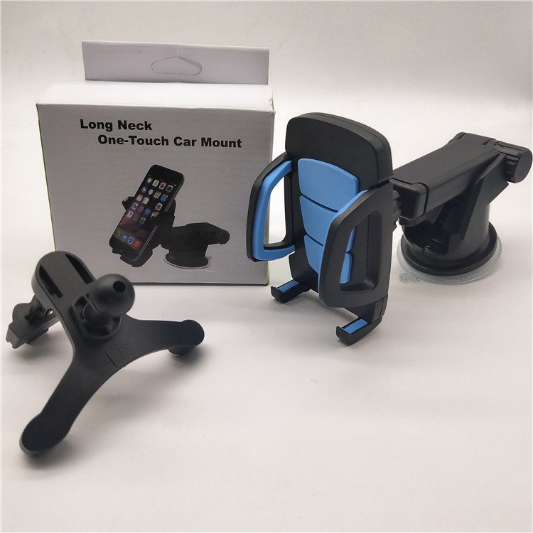Car silicone phone holder telescopic rod suction cup dashboard glass dual-use car holder