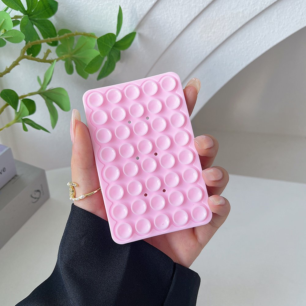 High quality Double Side Anti Slip Suction Cup Silicone Suction Mat Mobile Phone Holder Silicone sucker