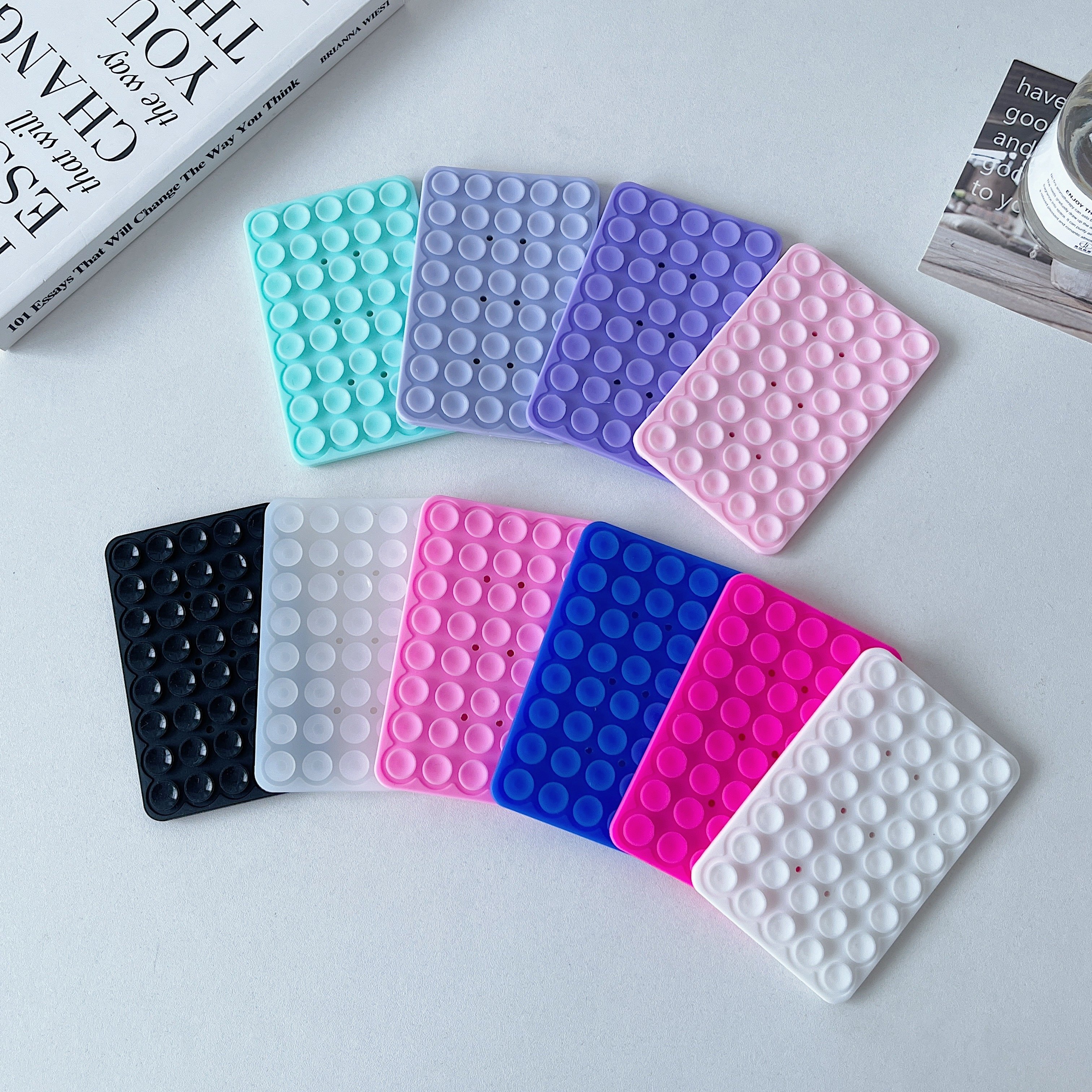 High quality Double Side Anti Slip Suction Cup Silicone Suction Mat Mobile Phone Holder Silicone sucker