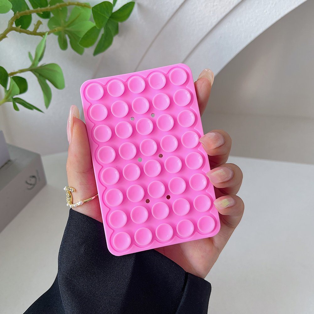 High quality Double Side Anti Slip Suction Cup Silicone Suction Mat Mobile Phone Holder Silicone sucker