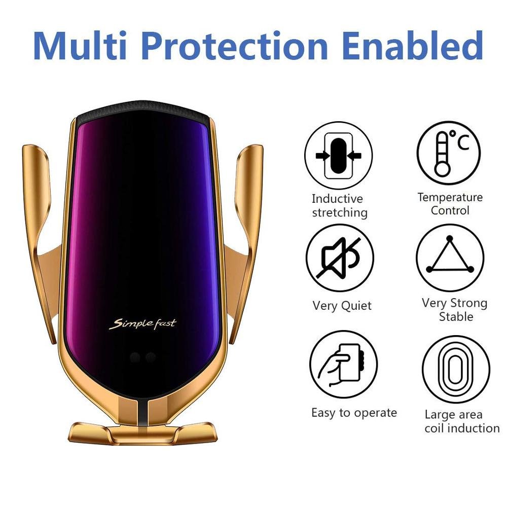 Phone Holder 10W Car Wireless Charger Charging For Iphone For Samsung 2020 New Product Factory Wholesale R1 Car Charger