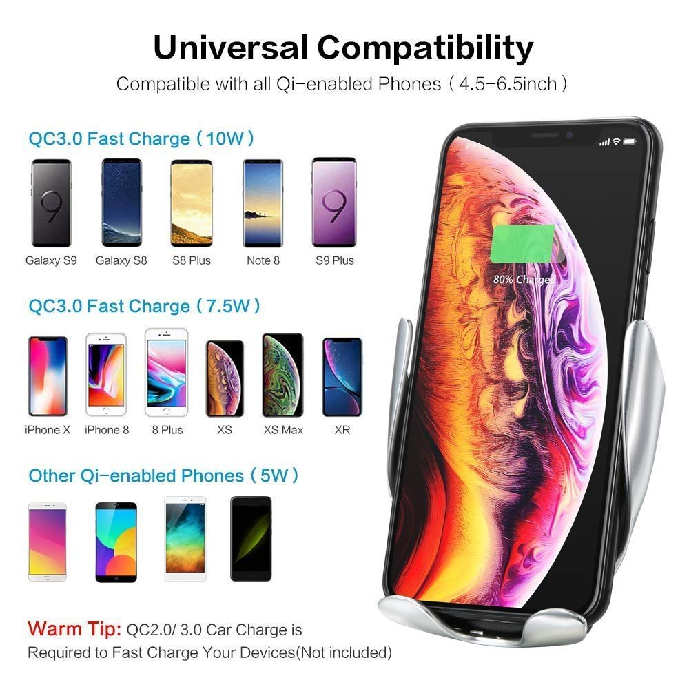 Phone Holder 10W Car Wireless Charger Charging For Iphone For Samsung 2020 New Product Factory Wholesale R1 Car Charger