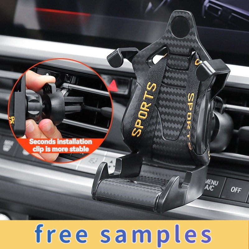 Amazon hot product Mini portable car vent Mobile phone stand Creative Racing seat Car navigation stand Car parts
