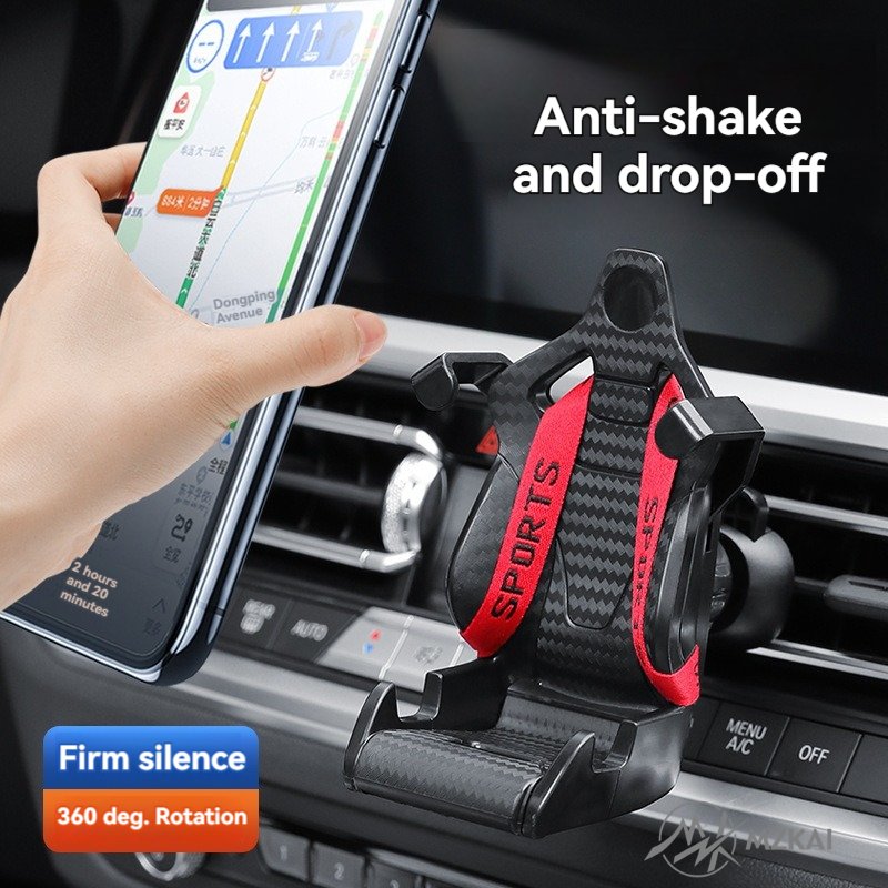 Amazon hot product Mini portable car vent Mobile phone stand Creative Racing seat Car navigation stand Car parts