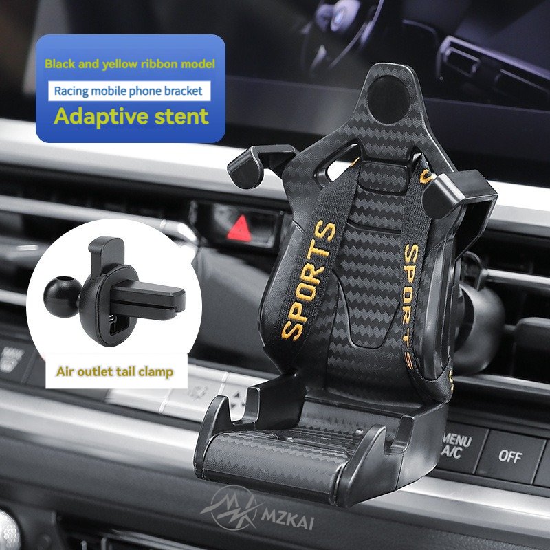 Amazon hot product Mini portable car vent Mobile phone stand Creative Racing seat Car navigation stand Car parts