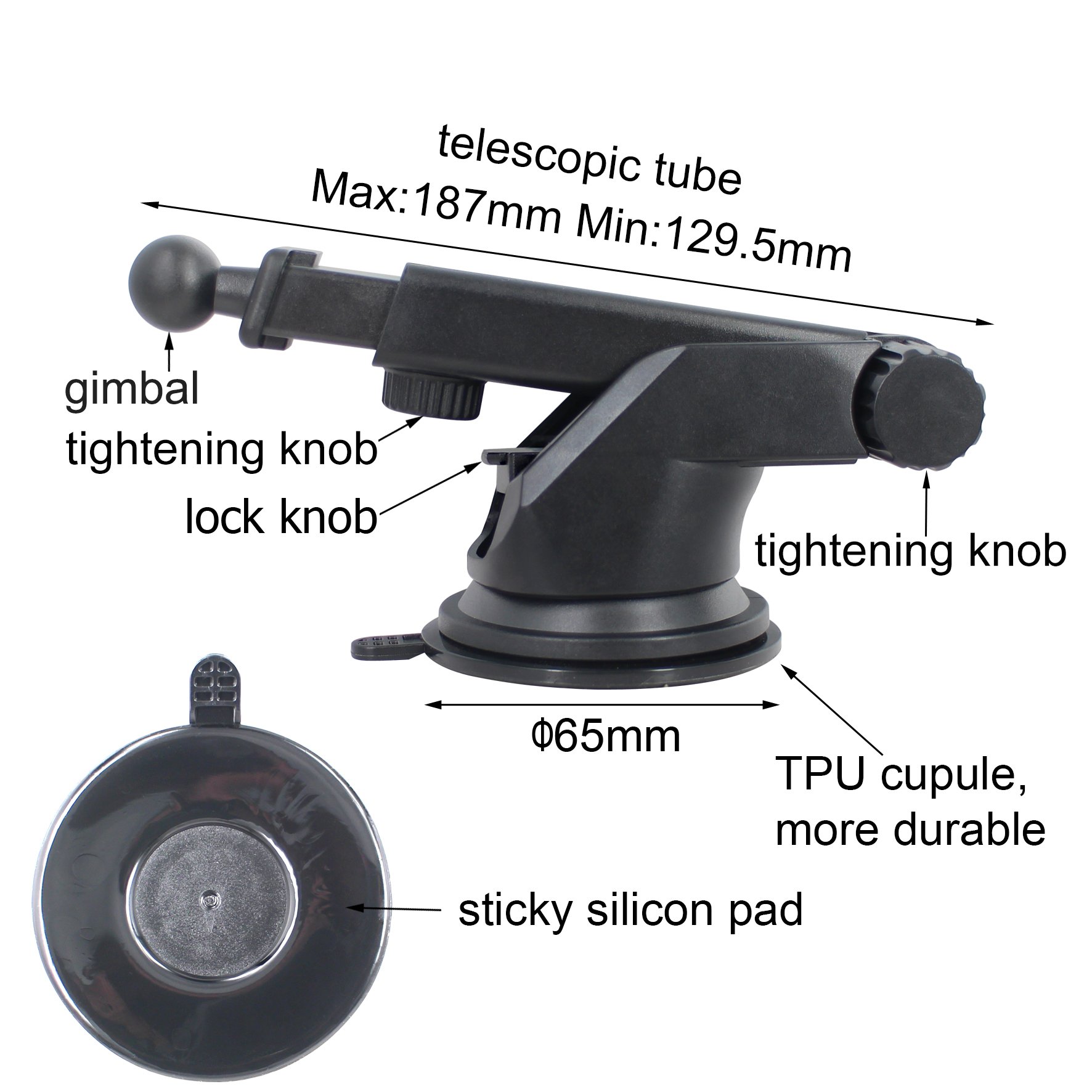 universal cheap Windshield Dashboard Suction Cup Car Air Vent Clip Mount sucker Mobile Phone Car Holder for wireless charger