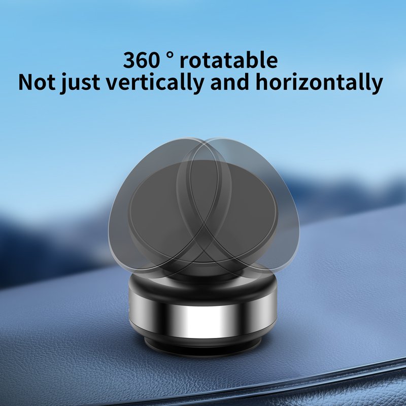 2024 New Upgrade 360 Degree Rotation Strong Vacuum Suction Cup Magnetic Car Bracket 2 Sides Glass Holder For Mobile Phone
