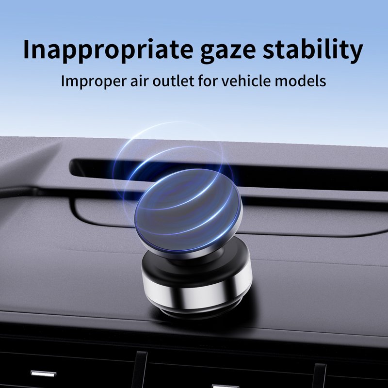 2024 New Upgrade 360 Degree Rotation Strong Vacuum Suction Cup Magnetic Car Bracket 2 Sides Glass Holder For Mobile Phone