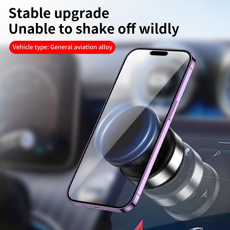 2024 New Upgrade 360 Degree Rotation Strong Vacuum Suction Cup Magnetic Car Bracket 2 Sides Glass Holder For Mobile Phone