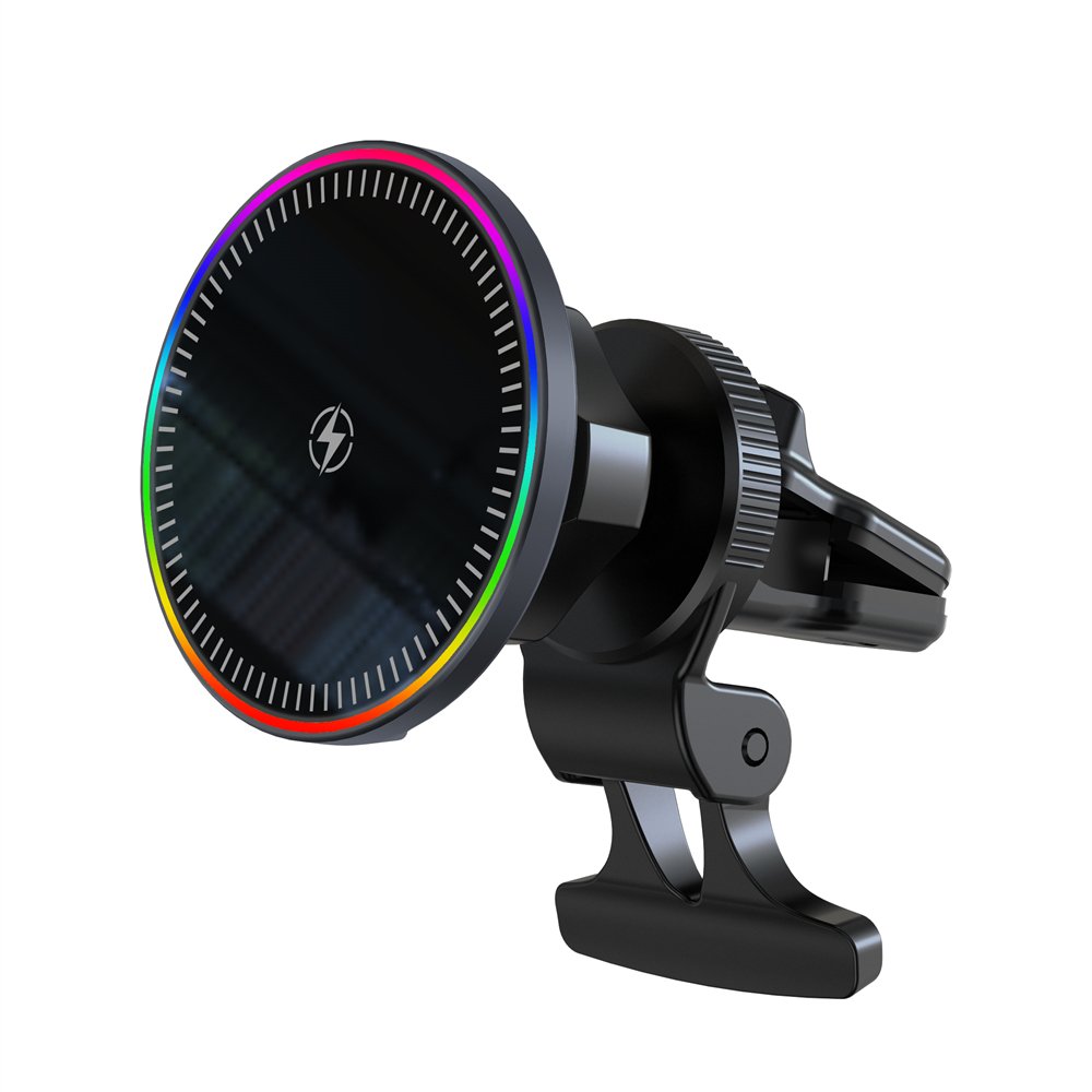 KC Certification Magnetic 360 Rotating Car Mobile Phone Holder 15W Phone Holder Car Wireless Charger For Air Vent Phone Holder