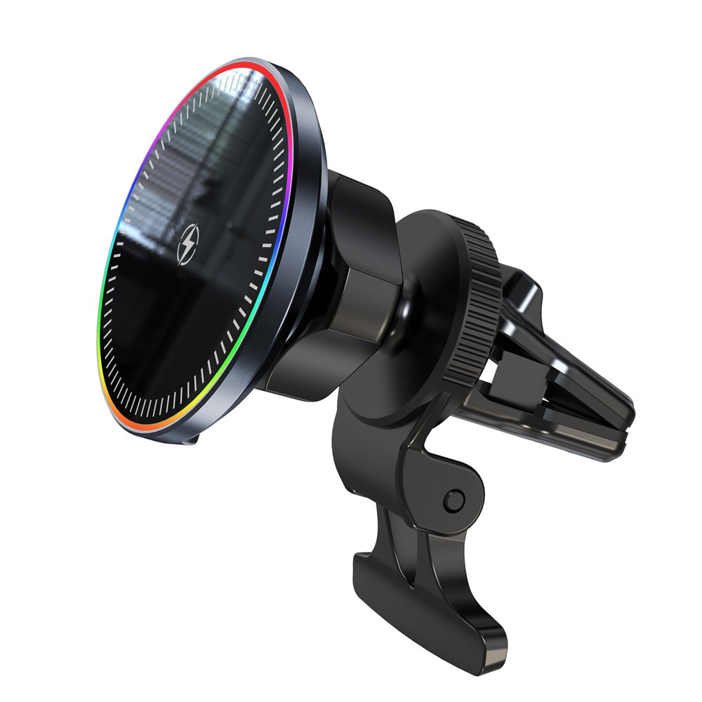 KC Certification Magnetic 360 Rotating Car Mobile Phone Holder 15W Phone Holder Car Wireless Charger For Air Vent Phone Holder