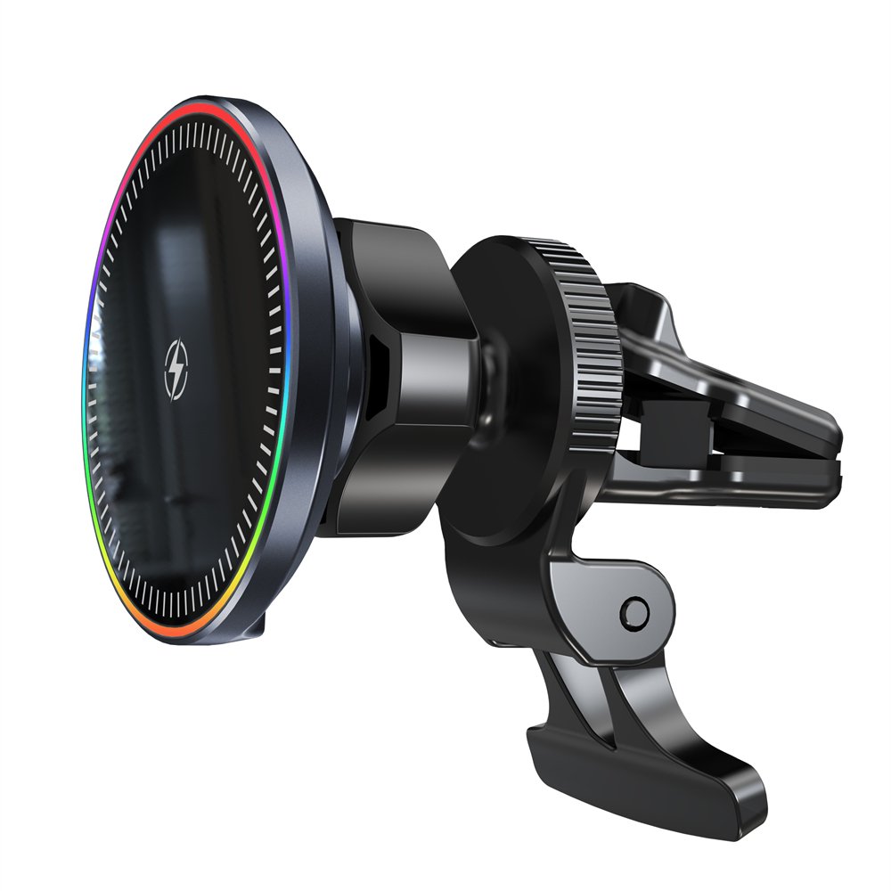 KC Certification Magnetic 360 Rotating Car Mobile Phone Holder 15W Phone Holder Car Wireless Charger For Air Vent Phone Holder