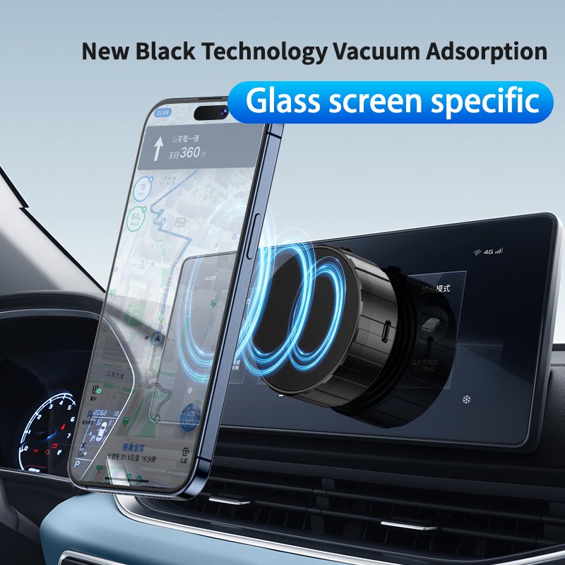 Hot Product stable magnetic Bracket vacuum adsorption suction phone vacuum mobile Holder car For Xiaomi For Samsung For Huawei