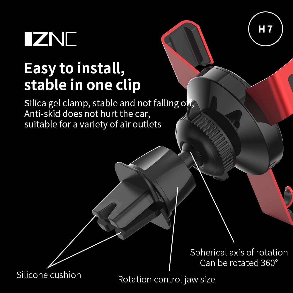 New Arrivals Silicone pad Gravity Car Phone Holder Air Vent Mount Stand Mobile Phone Holder