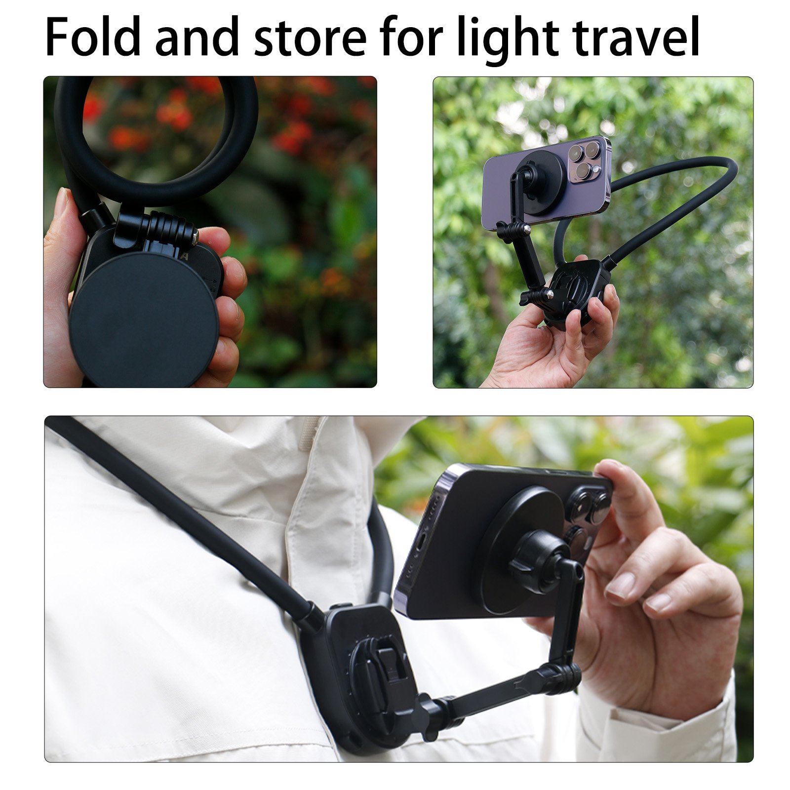 POV Vlog chest stand Video Recording selfie magnetic neck mount phone holder for iPhone 15 14 13 12 Samsung phones tiktok