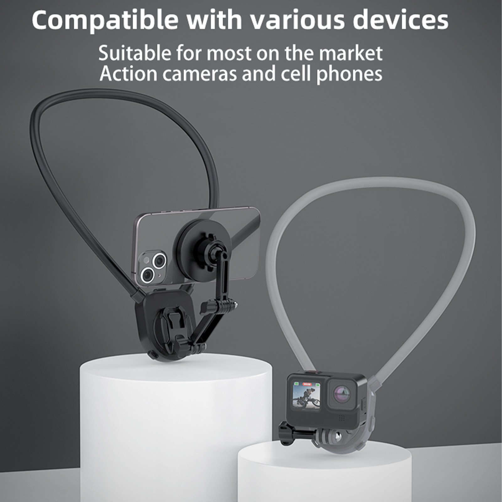 POV Vlog chest stand Video Recording selfie magnetic neck mount phone holder for iPhone 15 14 13 12 Samsung phones tiktok