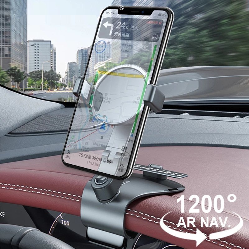 New 360 rotation Car Phone dashboard Holders for Car mobile Phone dashboard mount cellphone Compatible HUD stand bracket