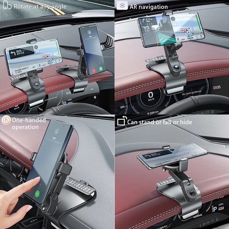 New 360 rotation Car Phone dashboard Holders for Car mobile Phone dashboard mount cellphone Compatible HUD stand bracket