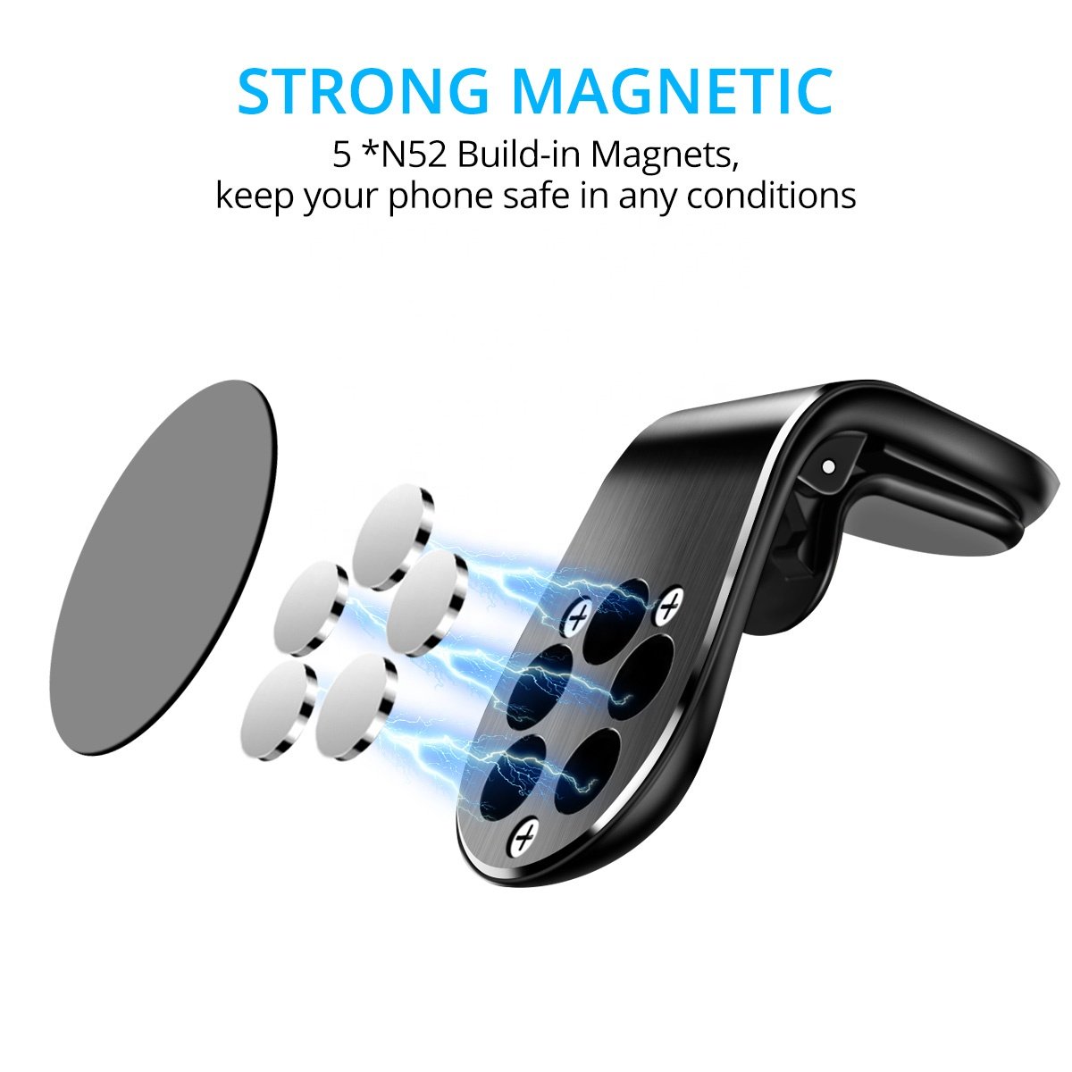 Wholesale Small Size Cute Magnetic Car Bracket Metal Stand Holder For Mobile Phone